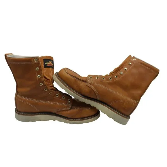 Thorogood Men's 8" Moc Toe Wedge Work Boots 814-4201 (USA) Tobacco 11.5 2E - Picture 6 of 8
